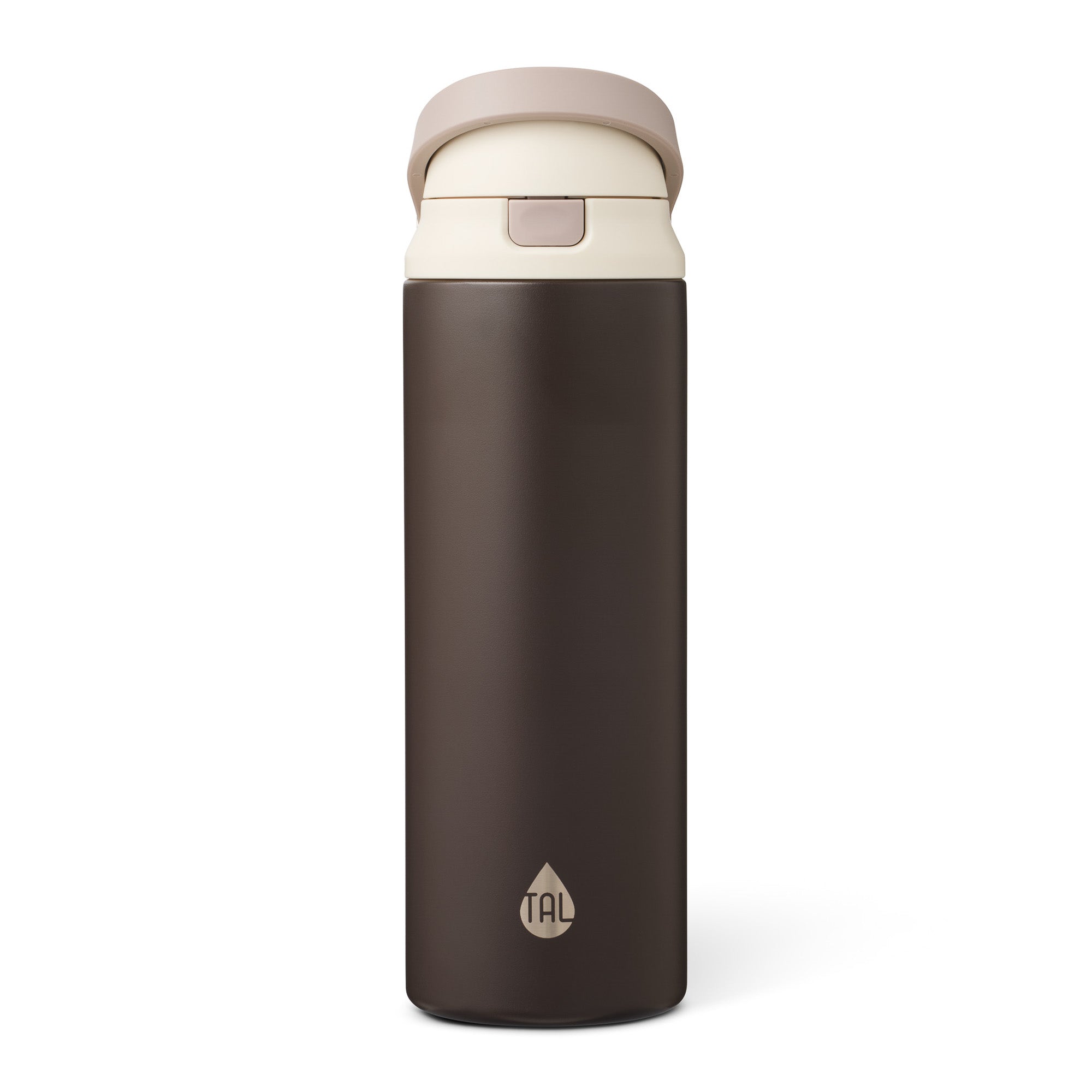 Tal 24oz Stainless Steel 2-in-1 Water Bottle with Straw and Chug Lid, Mocha