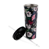 TAL Stainless Steel Coolie Tumbler 24oz, Black Flower