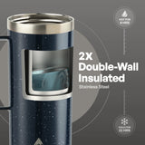 TAL Stainless Steel Mountaineer Travel Mug 20 oz, Blue Speckle
