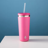 TAL Stainless Steel Ranger Tumbler with Straw 24oz, Pink