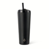 TAL Stainless Steel Ash Tumbler with Removeable Straw and Sip Lid 26 fl oz, Black