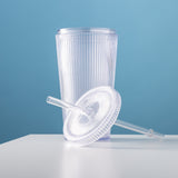 TAL Double-Wall Lightweight 18oz Iced Coffee Tumbler with Straw