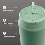 TAL Stainless Steel Hudson Tumbler with Straw 64 fl oz, Sage