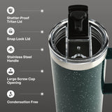 TAL Stainless Steel Mountaineer Travel Mug 20 oz, Teal Speckle