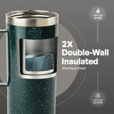 TAL Stainless Steel Mountaineer Travel Mug 20 oz, Teal Speckle