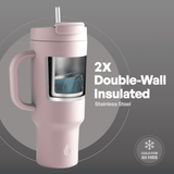 TAL Stainless Steel Hudson Tumbler with Straw 40oz, Mauve