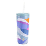 TAL Stainless Steel Ranger Tumbler 24 fl oz, Blue Abstract