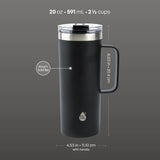 TAL Stainless Steel Mountaineer Travel Mug 20 oz, Black