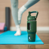 TAL 32oz Glass Straw Tumbler, Green