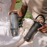 TAL Stainless Steel Hudson Tumbler with Straw 40 fl oz, Shimmering Black