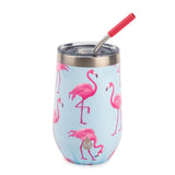 TAL Stainless Steel Wine Tumbler 16oz, Flamingo