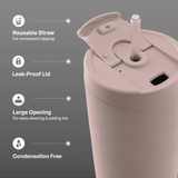 TAL Stainless Steel Hudson Tumbler with Straw 40oz, Mauve