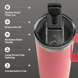TAL Stainless Steel Mountaineer Travel Mug 20 oz, Pink Speckle