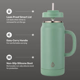 TAL Stainless Steel Hudson Tumbler with Straw 64 fl oz, Sage