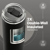 TAL Stainless Steel Tall Boy Tumbler 18 oz, Black