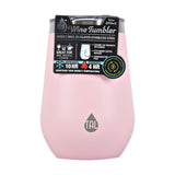 TAL Double Wall Insulated Stainless Steel Wine Tumbler 12oz, Pink