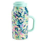 TAL Stainless Steel Basin Tumbler 40 fl oz, Mint Green Flower