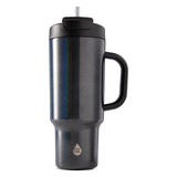 TAL Stainless Steel Hudson Tumbler with Straw 40 fl oz, Shimmering Black