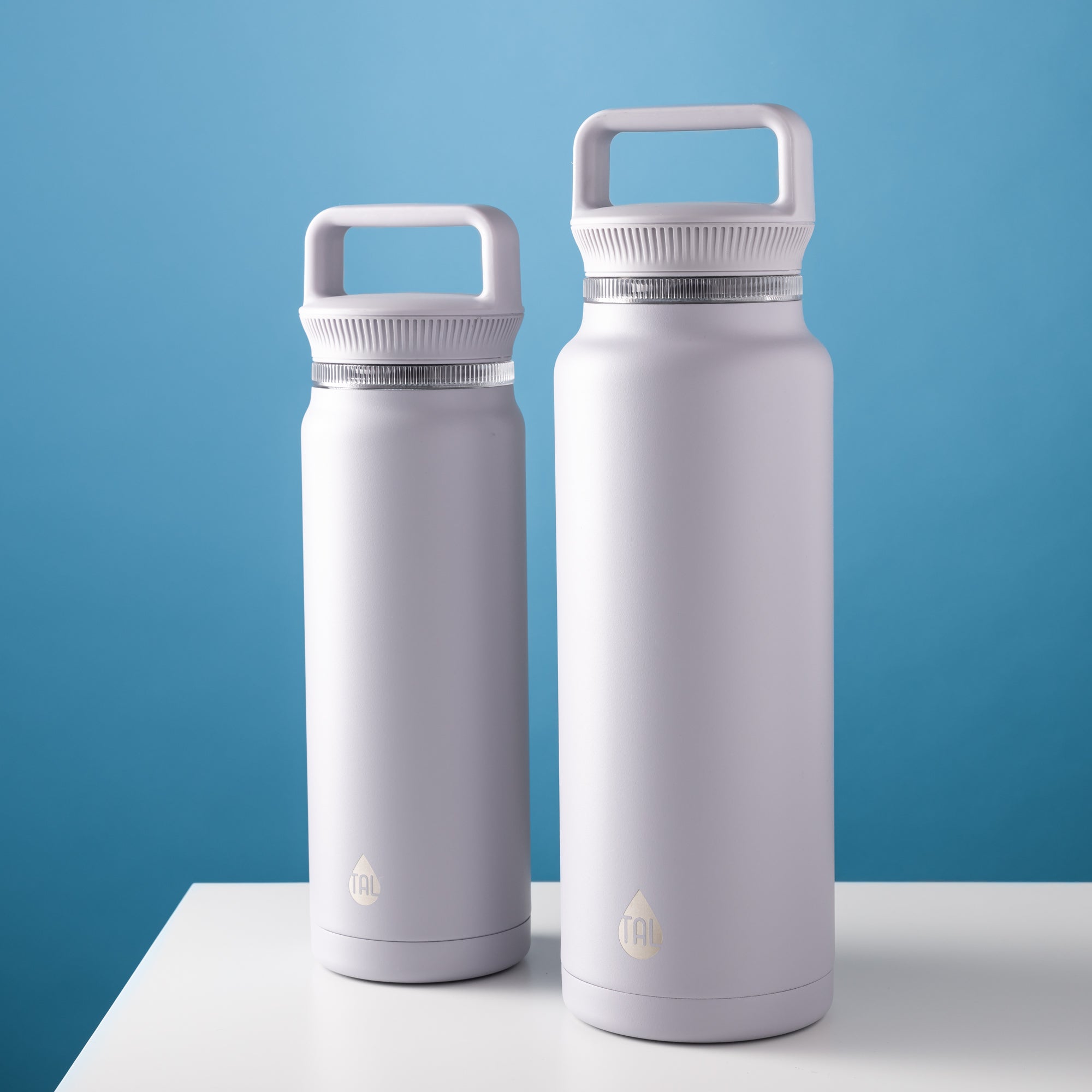 Tal Stainless Steel Everett Water Bottle with Tritan Spout 50oz, Gray Blue