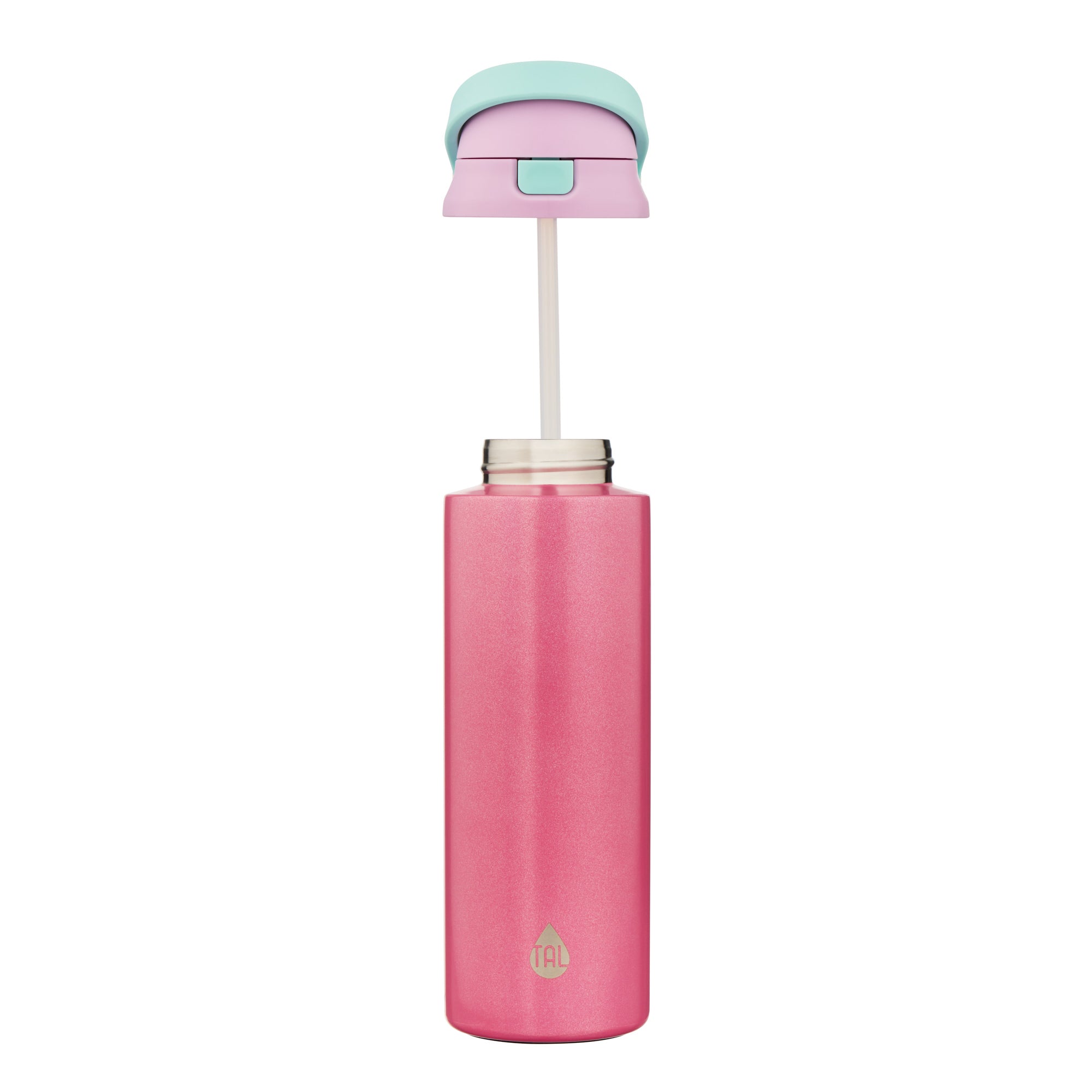 TAL 24oz 2-in-1 Straw and Chug with Push Lid - Pink Shimmer
