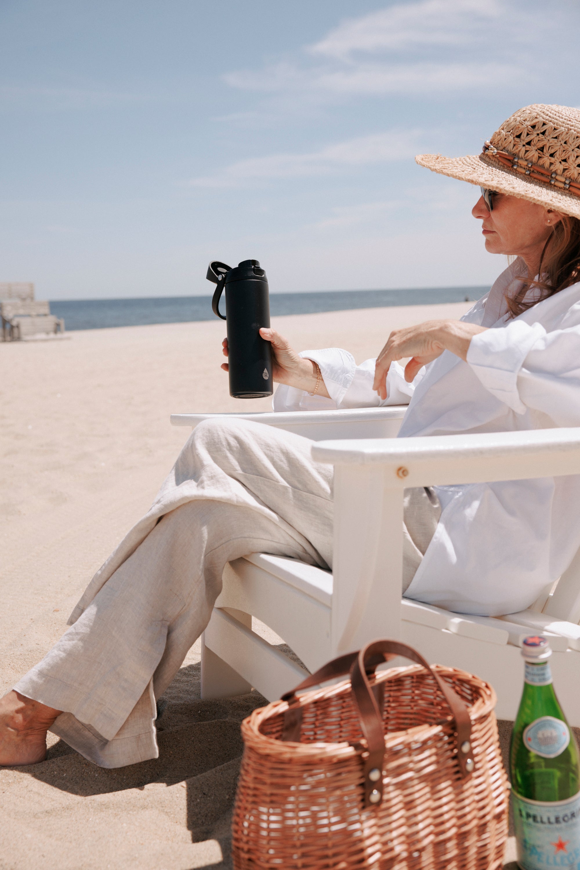 TAL 24oz 2-in-1 Straw and Chug with Push Lid - Black