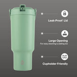 TAL Stainless Steel Hudson Tumbler with Flip-Up Straw, 40 oz, Sage