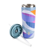 TAL Stainless Steel Ranger Tumbler 24 fl oz, Blue Abstract