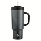 TAL Stainless Steel Hudson Tumbler with Straw 40 fl oz, Shimmering Black