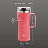 TAL Stainless Steel Mountaineer Travel Mug 20 oz, Pink Speckle