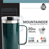 TAL Stainless Steel Mountaineer Mug 20 fl oz, Black