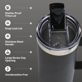 TAL Stainless Steel Mountaineer Travel Mug 20 oz, Black