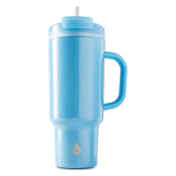 TAL Stainless Steel Hudson Tumbler with Straw 40 fl oz, Shimmering Blue