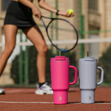 TAL Stainless Steel Hudson Tumbler with Straw 40 fl oz, Pink