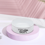 TAL 32oz Stoneware Pet Bowl - Explore More White