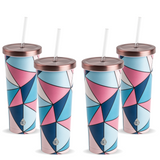 24oz Fashion Tumbler Geo (pack of 4)