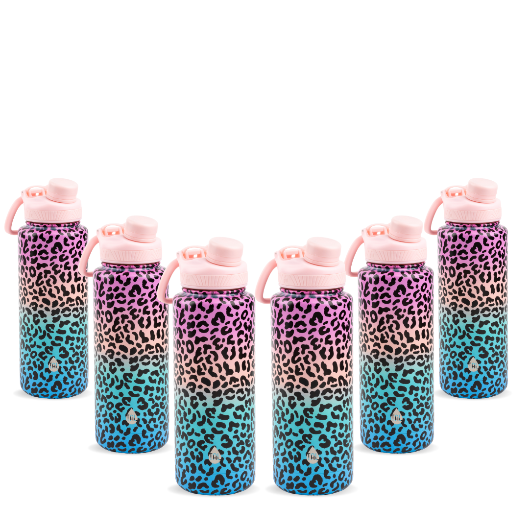 TAL Stainless Steel Ranger Water Bottle 40 fl oz, Pink Leopard 