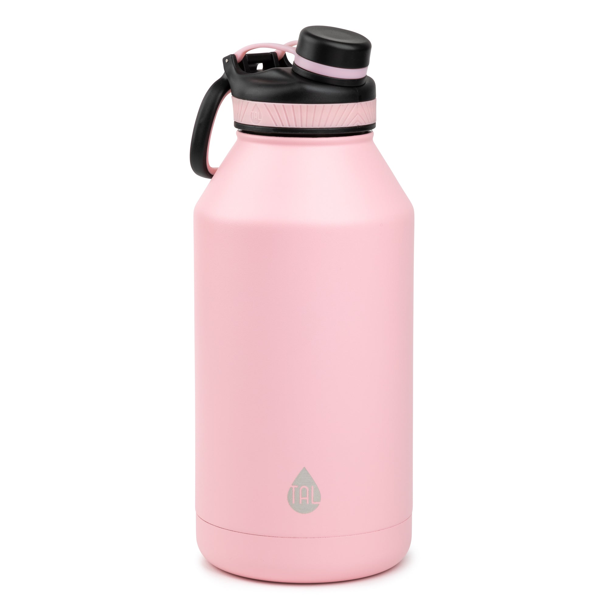 1pc Pink Time Marked Water Bottle, Transparent With Portable Strap