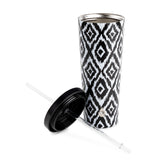 24oz Fashion Tumbler Black and White (pack of 4)