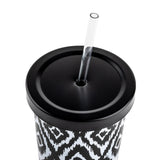 24oz Fashion Tumbler Black and White (pack of 4)