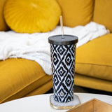 24oz Fashion Tumbler Black and White (pack of 4)